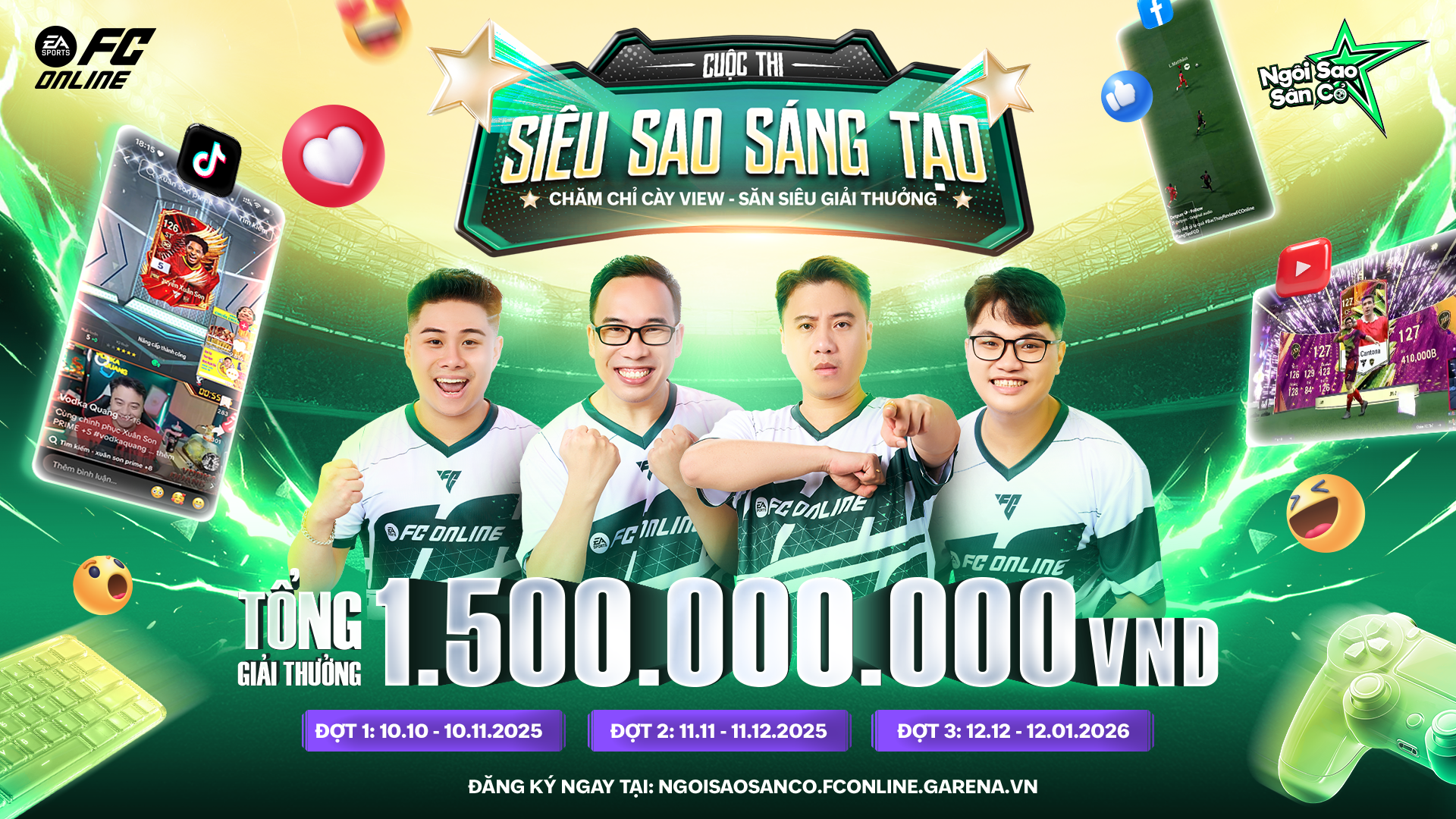 [SIÊU CUỘC THI] SIÊU SAO SÁNG TẠO FC ONLINE VỚI TỔNG GIẢI THƯỞNG CAO KỶ LỤC LÊN ĐẾN 1.500.000.000 VND